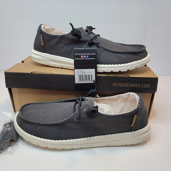 Hey Dude Shoes - Hey Dude‎ Women's Wendy Chambray Off Black Size 8 NEW